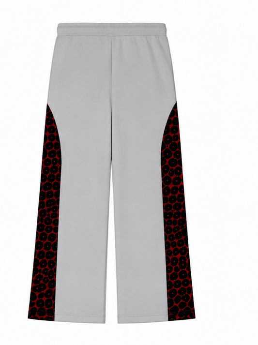Leopard Print Sweatpants (Black and Red)