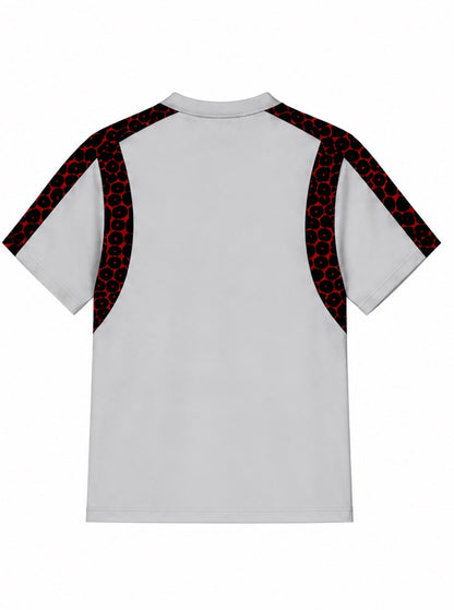 Leopard Print Tee (Black and Red)