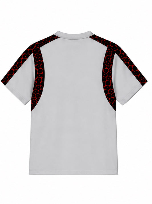 Leopard Print Tee (Black and Red)