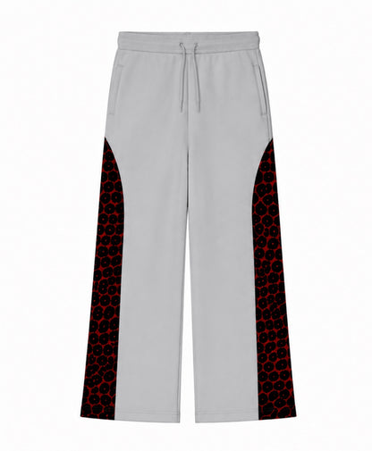 Leopard Print Sweatpants (Black and Red)