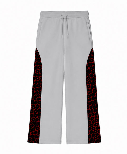 Leopard Print Sweatpants (Black and Red)